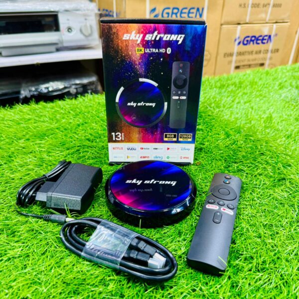 Sky Strong Smart Box Google Voice remote Original | With 1500+ Cable Chanel & Movies - Image 2