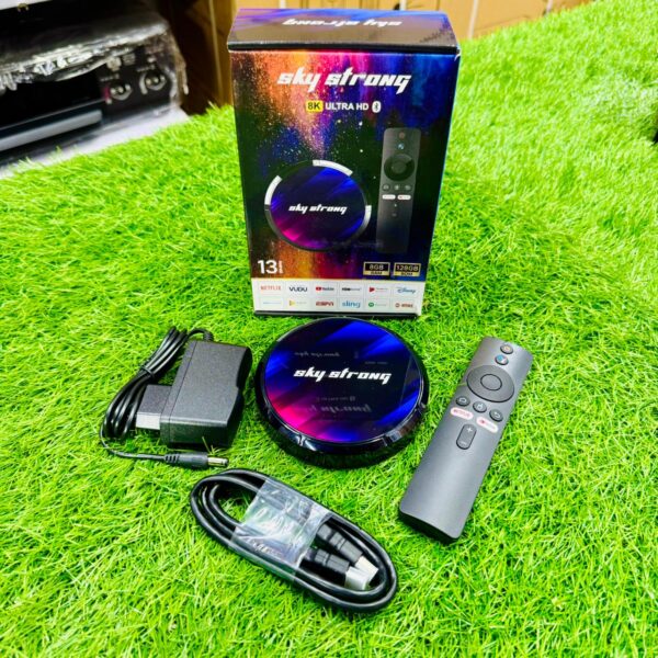 Sky Strong Smart Box Google Voice remote Original | With 1500+ Cable Chanel & Movies - Image 3